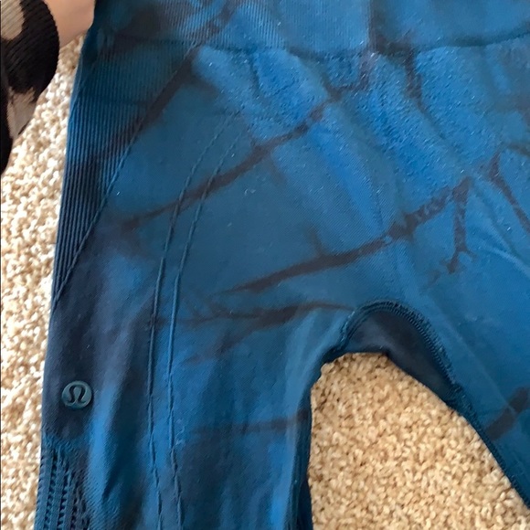 Blue & black tye dye cropped leggings - Picture 4 of 4